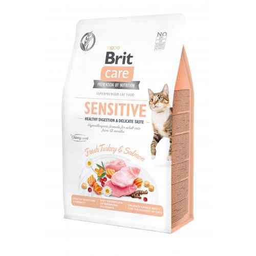 Корм сухой Brit Care Cat Grain Free Sensitive HDigestion Delicate Taste для кошек с чувствительным пищеварением индейка и лосось 40 Киев