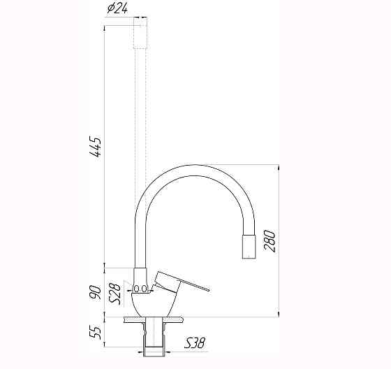 Змішувач для кухні Globus Lux MAIN SM-203SG (000023003) Київ