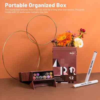 Художественный маркер Arrtx спиртовые Oros ASM-03-SK02 12 цветов, оттенки кожи (LC302772) Винница