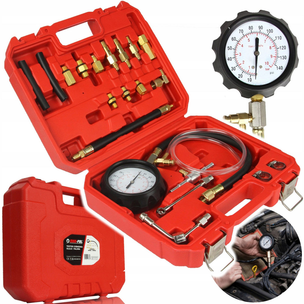 Набор для измерения давления топлива и масла 0 -10 бар 21 элемент Mar-Pol (M57674) Нововолынск - изображение 1