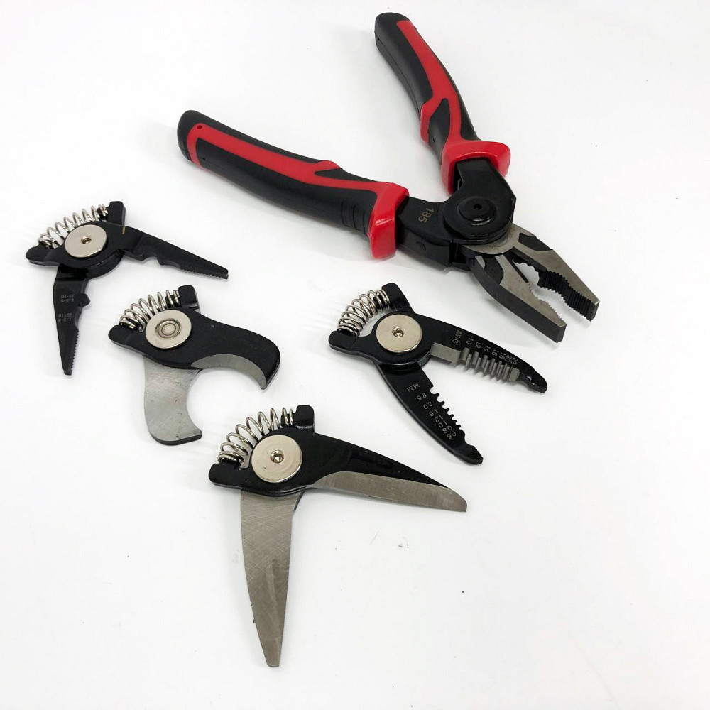 Багатофункціональний набір швидкозмінних інструментів 5 в 1 (плоскогубці, зачищення ізоляції, щипці обтискні) SA-84 Львів - фото 6