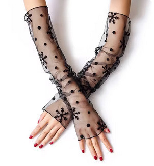 Рукавички без пальців мітенки вечірні Сніжинка Київ - фото 1