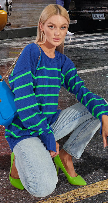 Свитер в полоску с мысом (48-52) Киев - изображение 1