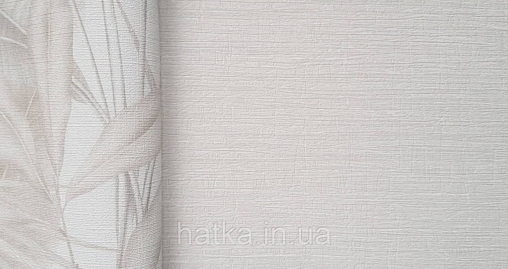 Шпалери вінілові на флізеліні AS creation Della Natura 1.06Х10 однотонні під тканину мішковина білі сірі Київ - фото 3