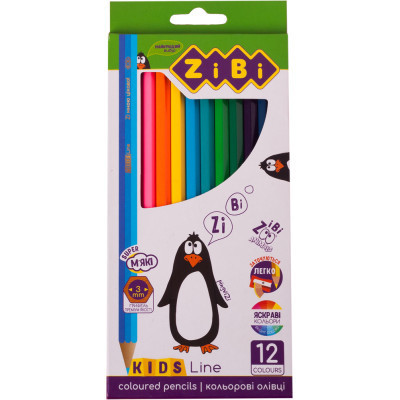 Карандаши цветные ZiBi KIDS Line 12 цветов (ZB.2414) Винница - изображение 1