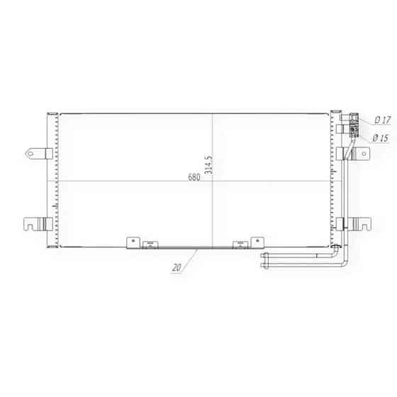 Радіатор Фольцваген T4 1.9-2.5TDI (90-03) кондиціонера Мукачево