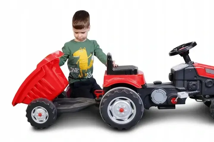 Дитячий педальний трактор з причепом Woopie MAX 28651 на педалях для дітей Київ - фото 4