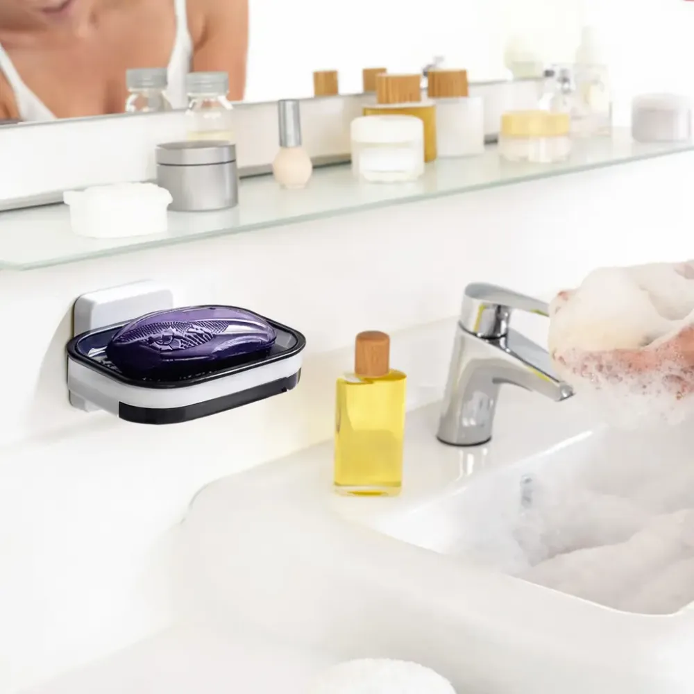 Настенный двухслойный держатель для мыла Soap Dish Коломия - фото 1