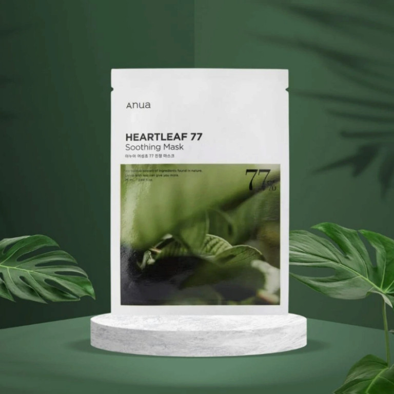 Увлажняющая и успокаивающая тканевая маска с экстрактом хауттюйнии Heartleaf 77% Soothing Sheet Mask Anua 25 мл Киев - изображение 4