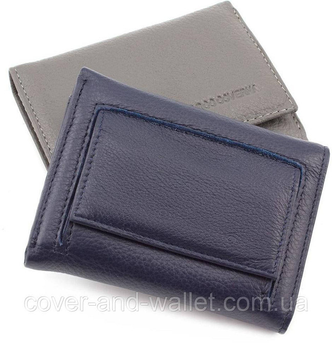 Стильный маленький женский кошелек синего цвета Marco Coverna MC-6055-3 Киев - изображение 7