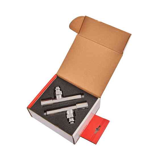 Комплект кранів для рушникосушки кутовий Koer KR.SET.533 - M1/2''xM1/2'' подовжений, хромований (KR5842)   ( 22297 ) Харьков