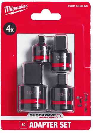 Набір перехідників ShW MILWAUKEE, (3/8"-1/4"; 3/8"-1/2"; 1/2"-3/8"; 1/2"-3/4") (4шт) Одеса