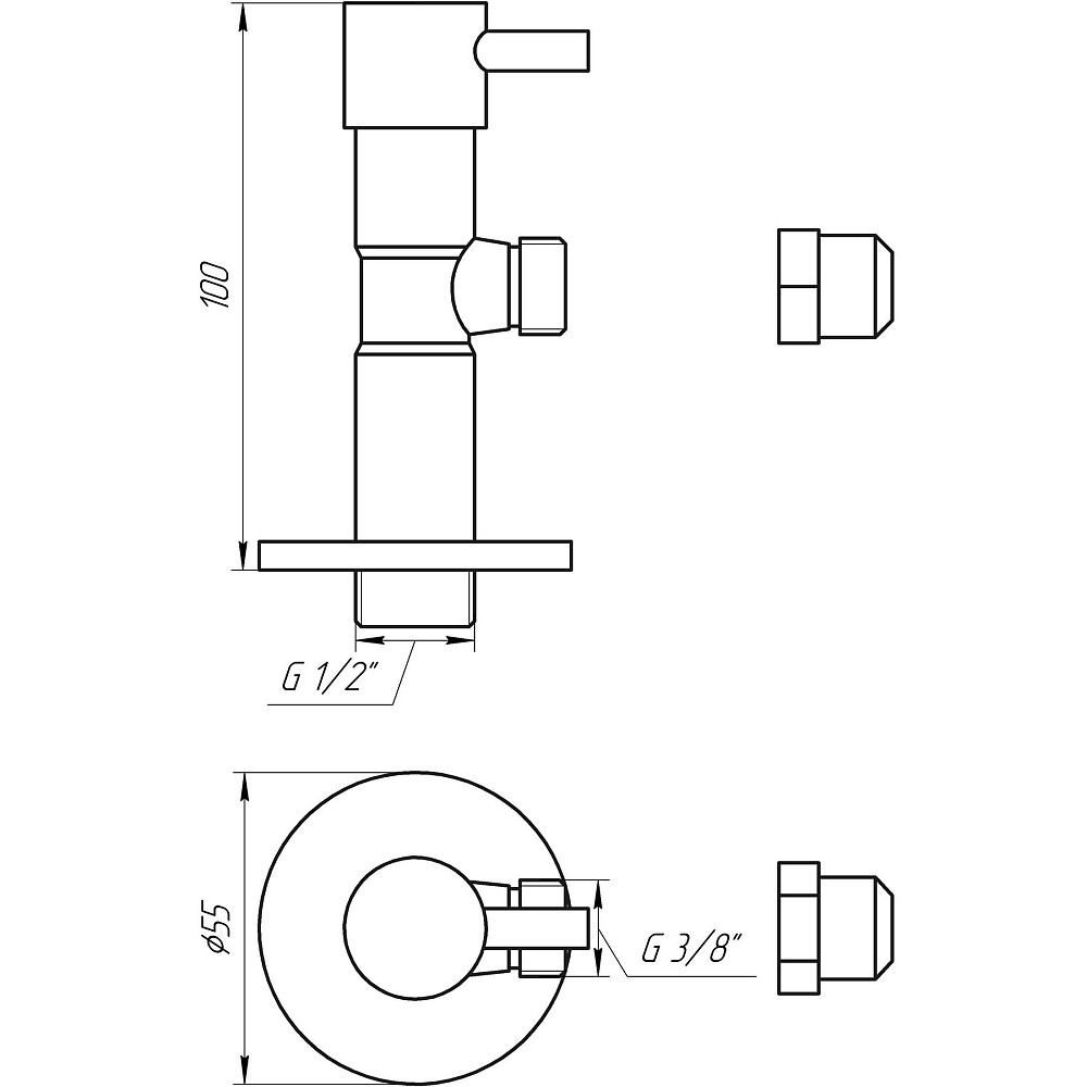 Кран напівобертовий кутовий з цангою SOLOMON 1/2″х 3/8″ Lazer 7076 ( 2 шт.) Тернополь - изображение 8