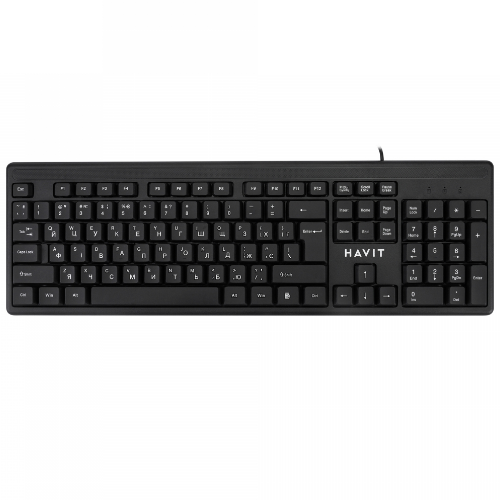 Клавіатура Havit HV-KB2001 дротова USB чорний Житомир - изображение 1