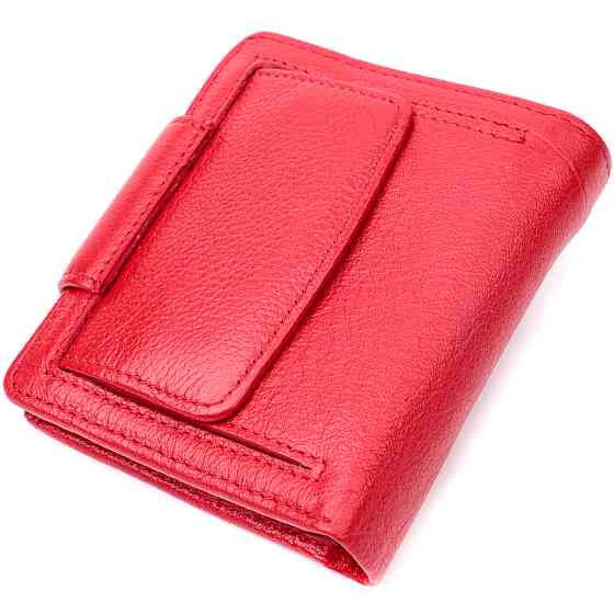 Женский яркий кошелек вертикального типа из натуральной кожи ST Leather 22453 Красный Киев