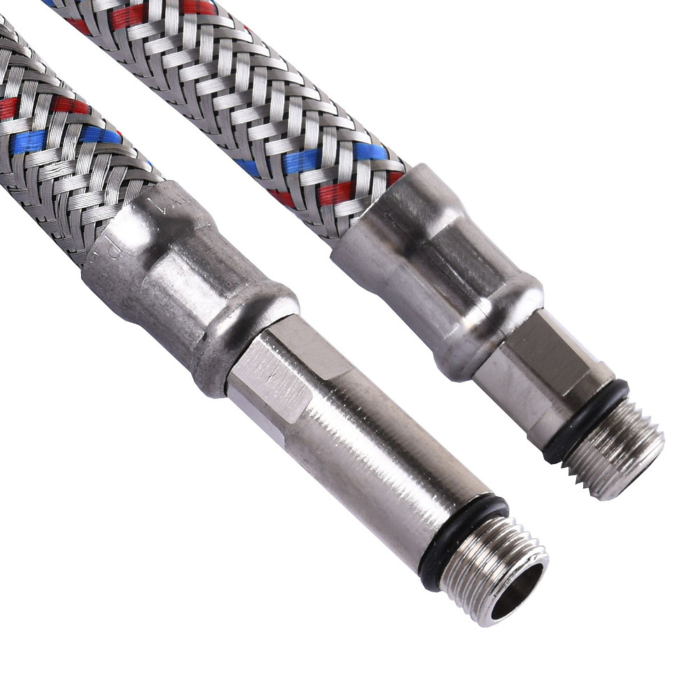 Шланг нержавіюча сталь ECO FIX М10х1/2″ 0,6 м ПАРА EPDM Тернополь - изображение 1
