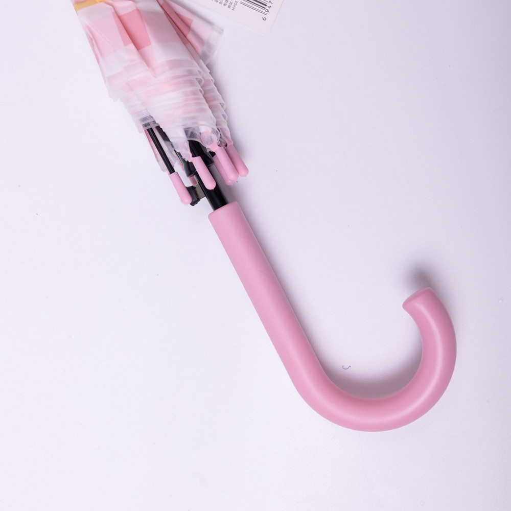 Класична дитяча парасолька-тростина напівавтомат з поліестеру міцна надійна 8 спиць діаметр 94 см Рожевий HP-23-11P Коломыя - изображение 7