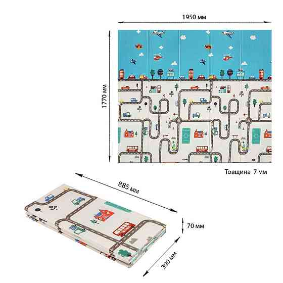 Коврик детский 177см х 195см х 7мм SW-00003038 Днепр