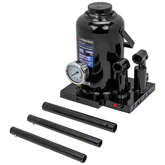 Домкрат 32т (260-420 мм) пляшковий двошвидкісний з манометром Forsage F-TH903501 Одеса