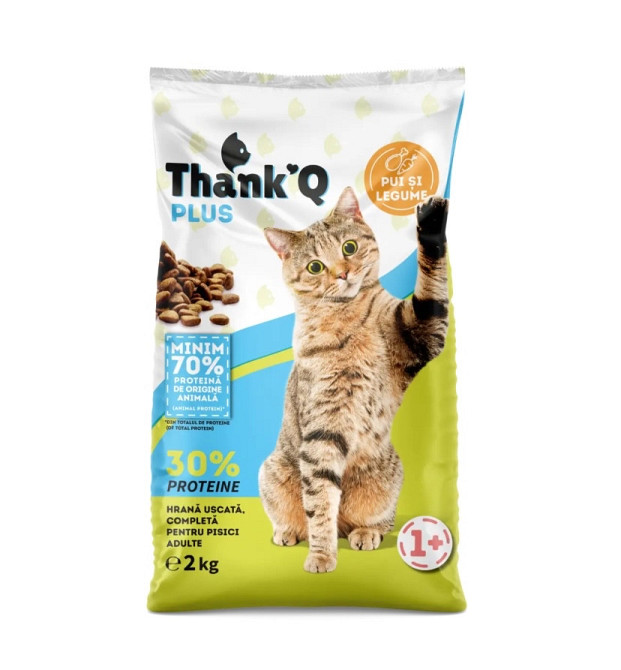 Корм для котів Thank'Q PLUS 2 кг з куркою Виноградів - фото 1