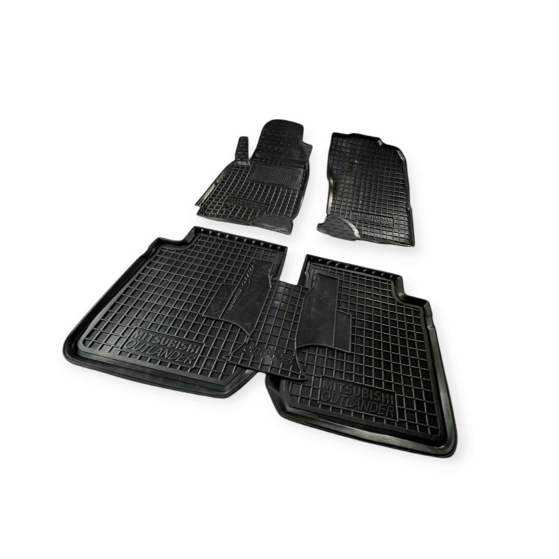 Килимки салону Mitsubishi Outlander (2003-2006) (акп) борт 2,5 см, з перемичкою Мукачево - фото 1