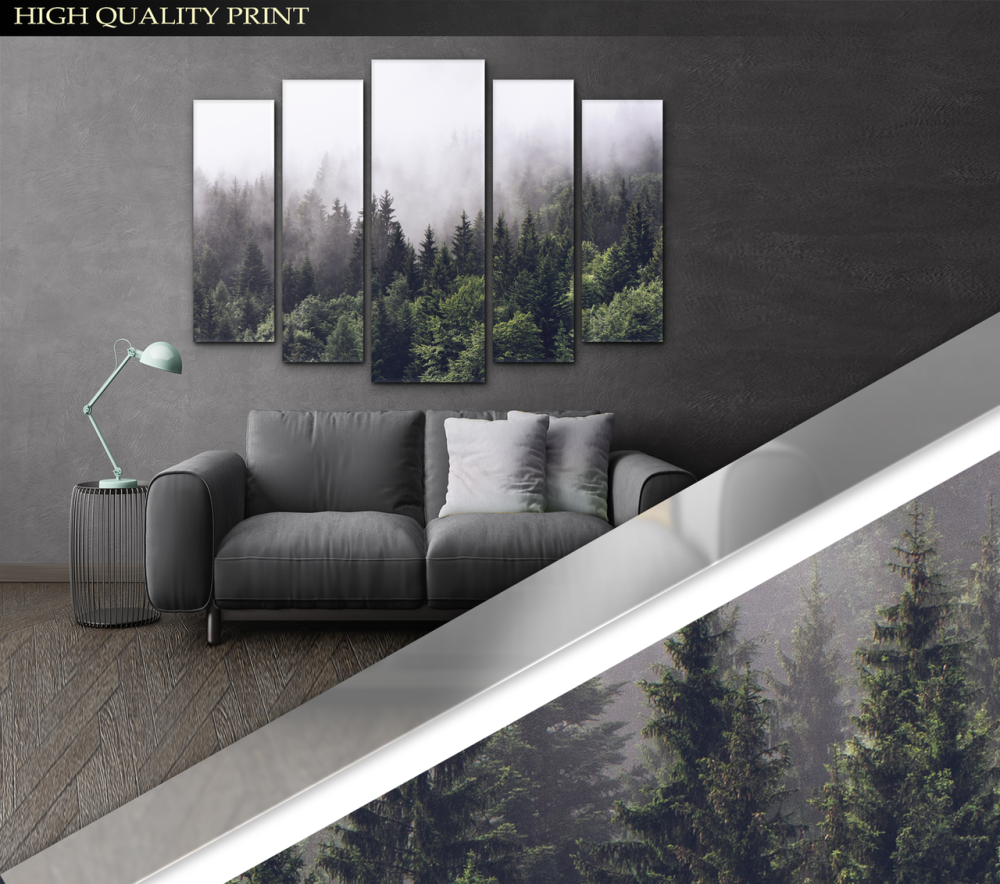 Модульна картина Туманний ліс Art-309_5 ( 80х118см ) Київ - фото 3