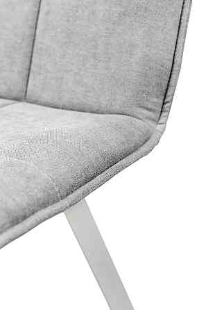 Стілець Тетріс, метал білий/ тканина світло сіра Київ