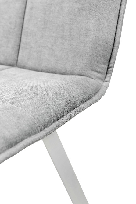 Стілець Тетріс, метал білий/ тканина світло сіра Киев - изображение 5