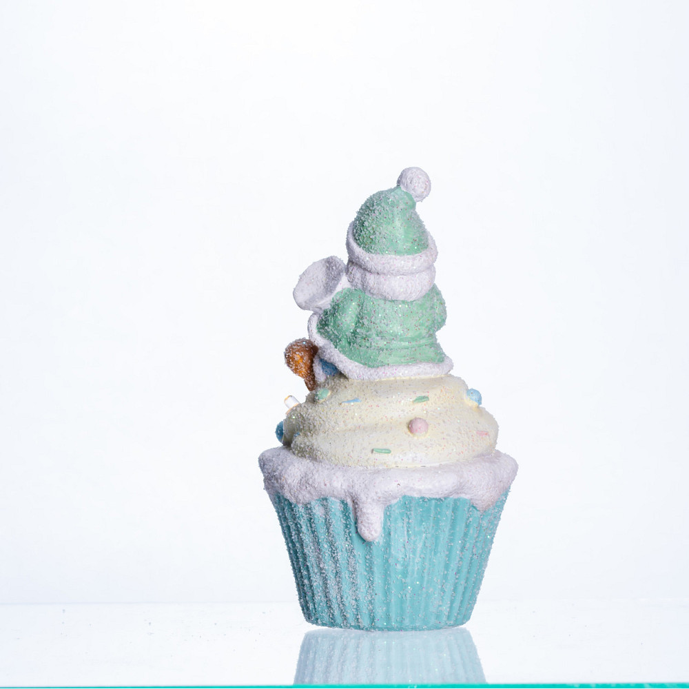 Yiwu Новорічна декоративна фігурка з підсвіткою 10×10×17.5 см Новорічний декор Санта-Клаус на к Коломия - фото 5