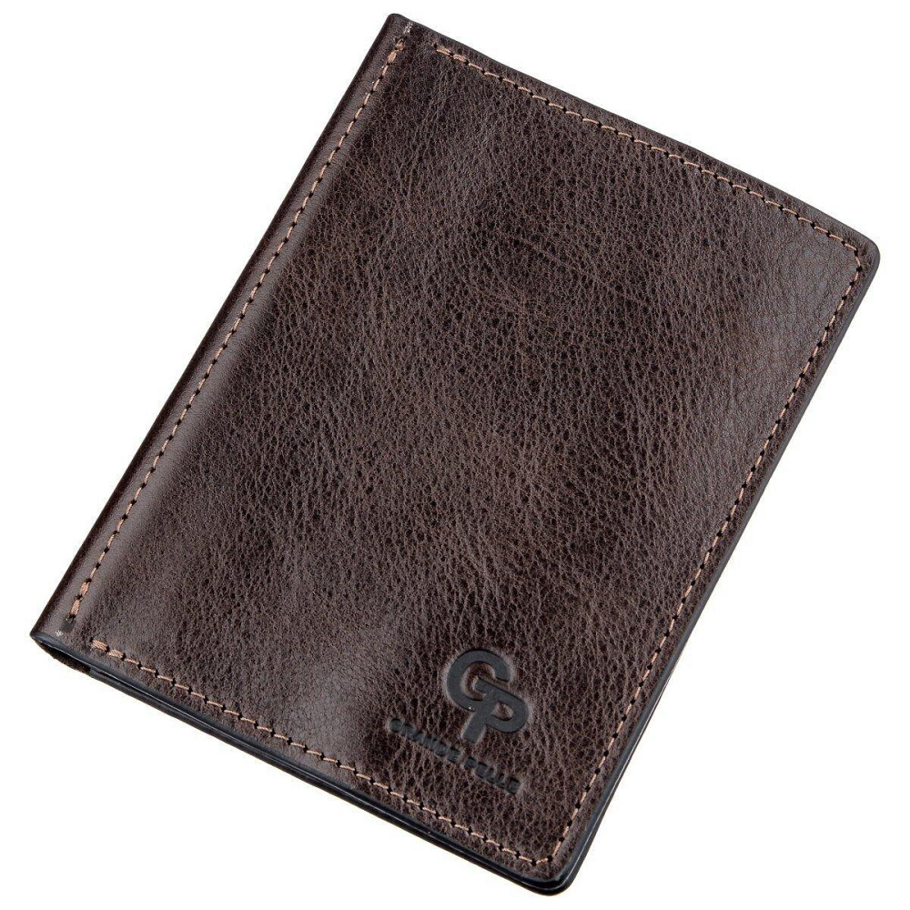 Обкладинка для автодокументів м'яка шкіра GRANDE PELLE 11191 Коричнева Київ - фото 1