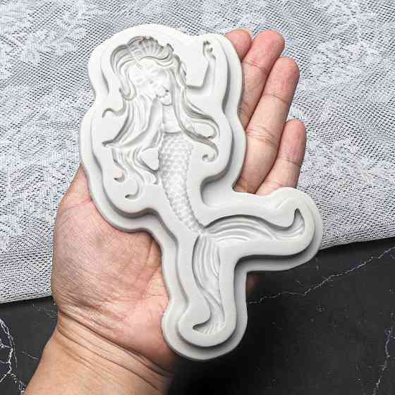 Молд силиконовый Русалка 152 на 85 мм серый Киев