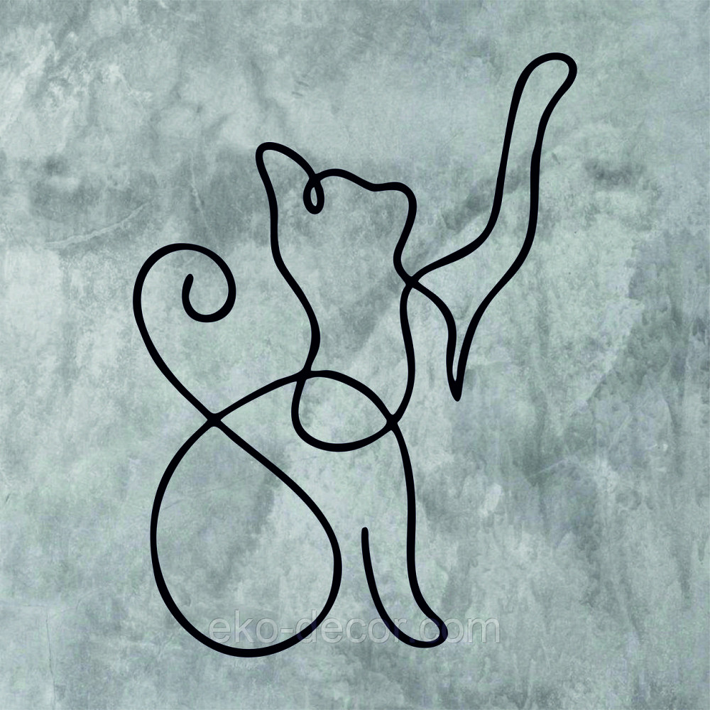 Декоративное настенное 3D Панно «Кот» Декор на стену с объемом Киев - изображение 5