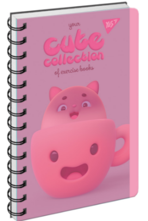 Зошит із роздільниками В6/144 арк. "Yes" пласт. обкл. Cute collection, 160138, шт Київ