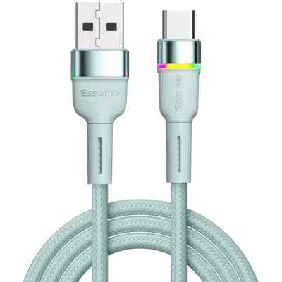 Дата кабель USB 2.0 AM to USB-C 1.0m 3A LED blue Essager (EXCT-XCD03) Винница