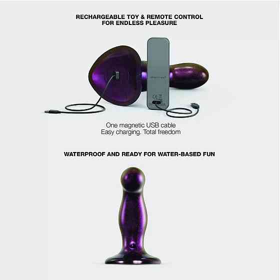 Дилдо с вибрацией Strap-On-Me FINGERING & VIBRATING DILDO - M - PURPLE, с манящим движением Sex Aura Киев