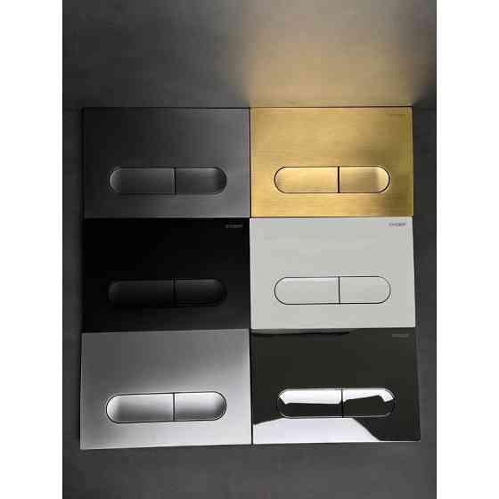 Панель змиву Koer KT-0608-07 240x160x10mm пластикова, кнопка закруглена (колір графіт) (KR6128)   ( 21058 ) Харків