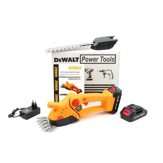 Аккумуляторные ножницы-кусторезы на 24Вт с 2 насадками по уходу за садом в кейсе Коломия