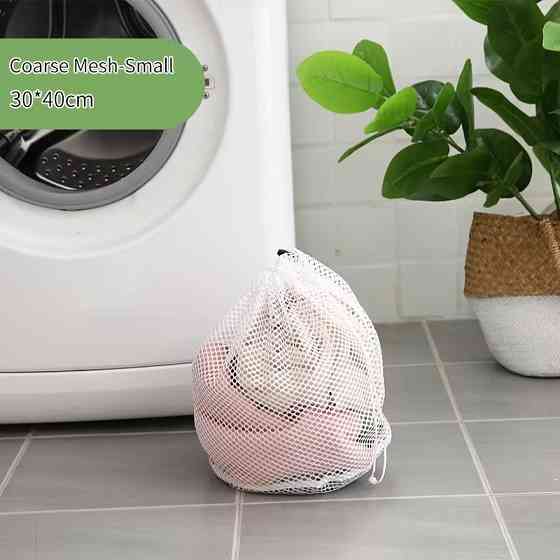 Набор мешков-сеткой для белья со шнурком зятяжкой для стирки в стиральной машине комплект 4 штуки Каменец-Подольский