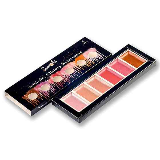 Набір фарб для малювання Seami Art Фарби акварельні з перламутром Червоні відтінки Кам'янець-Подільський