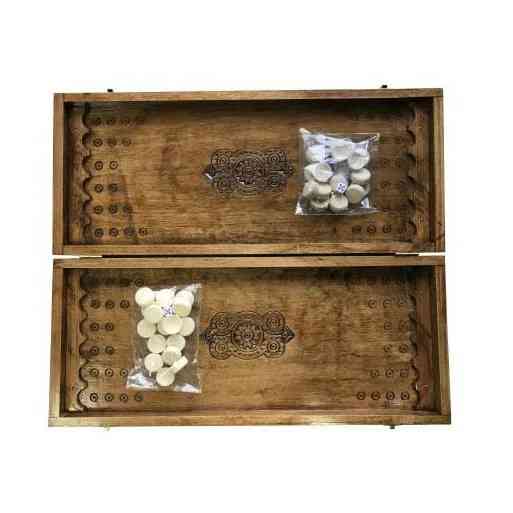 Нарди дерев'яні ручної роботи Backgammon 1 NR-5244, 32 фішки двох кольорів Вінниця