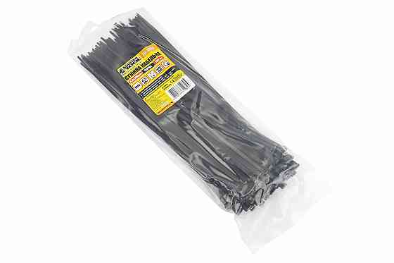 Хомут-стяжка пластикова 4,8x300мм к-кт 100шт, чорний 20-1856 Київ