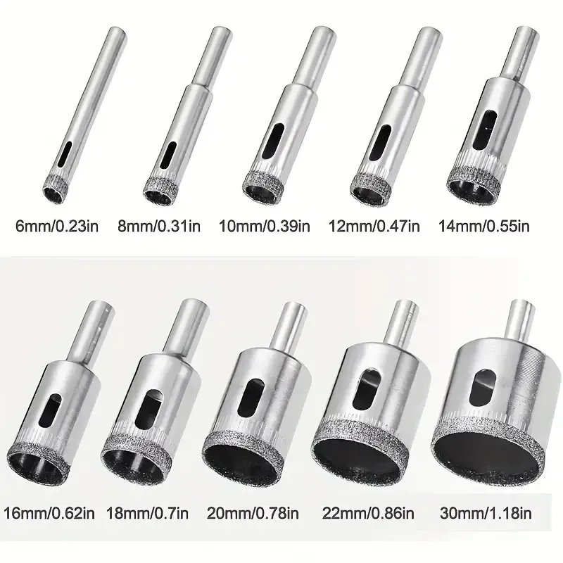 Набір коронок для свердління скла, кахлю та кераміки Київ - фото 11