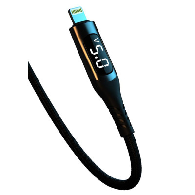 Дата кабель USB 2.0 AM to Lightning 1.0m 2.4A LED black XO (NB162-L-1-BK) Вінниця - фото 2