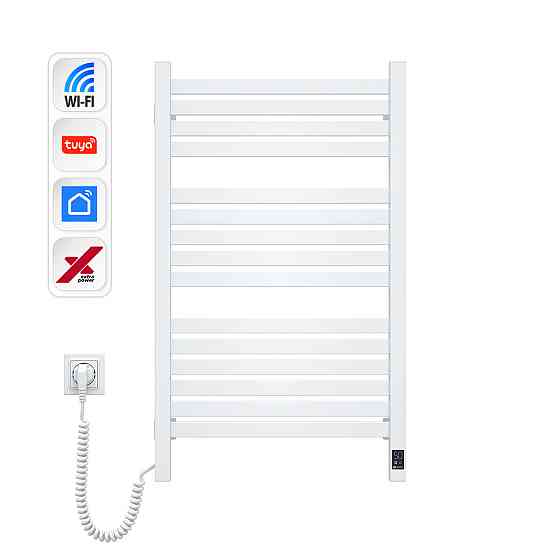 Електрична сушарка для рушників NAVIN Авангард X 480х800 Sensor з WI-FI лівобічна, біла Київ