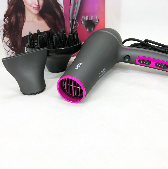 Электрический фен для гладких волос VGR, Фен для укладки любых волос с режимами JB-16 Львов - изображение 2