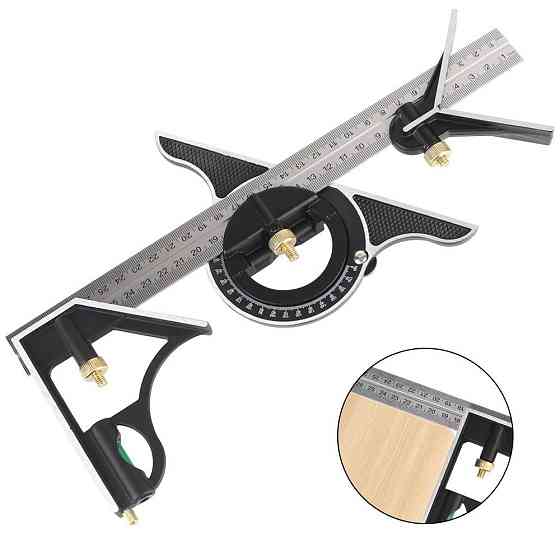 Угломер 3в1 с транспортиром и уровнем, 300мм Киев