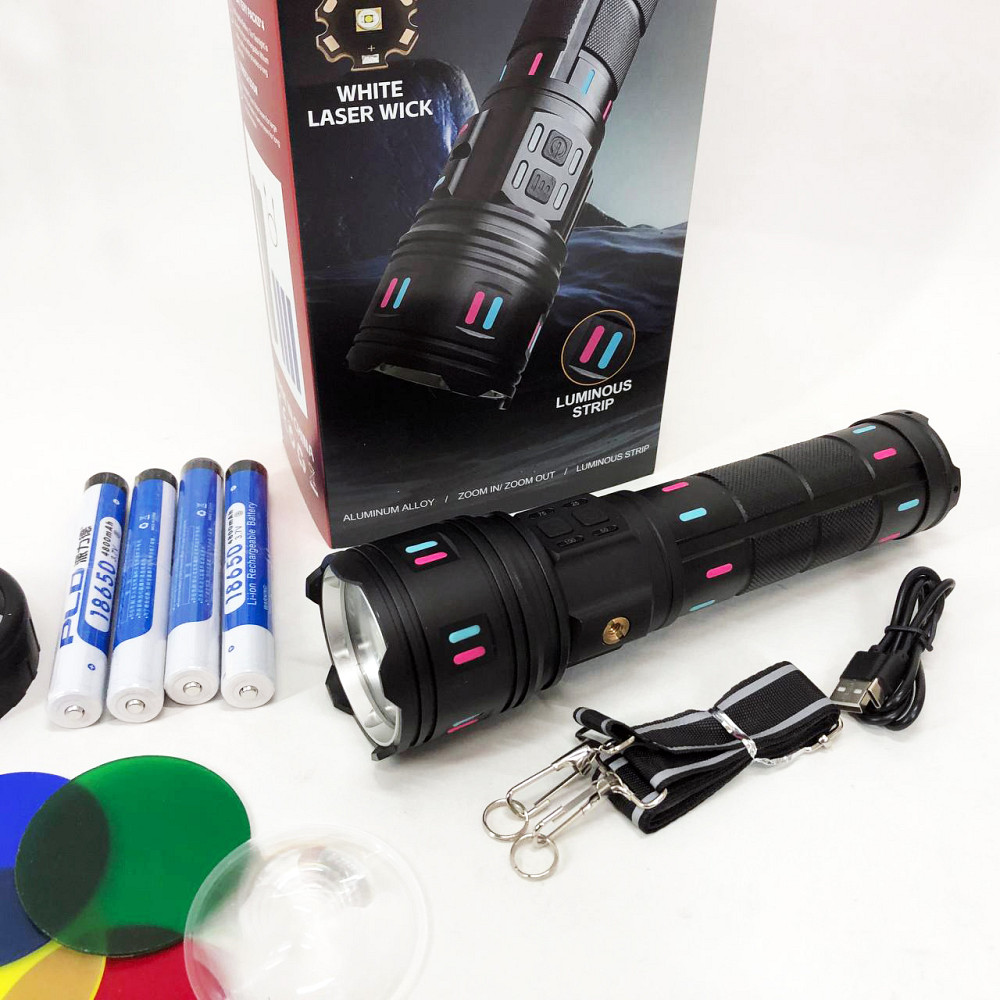 Тактичні ліхтарі з зумом AK177, Перезаряджуваний ручний ліхтар, Оригінальний кишеньковий ліхтарик RZ-26 Львів - фото 14