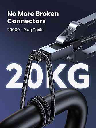 Кабель USB 2.0 Type-C M-M, 3 м, 100W （480Mbps）Сірий, L512 UGREEN Вінниця