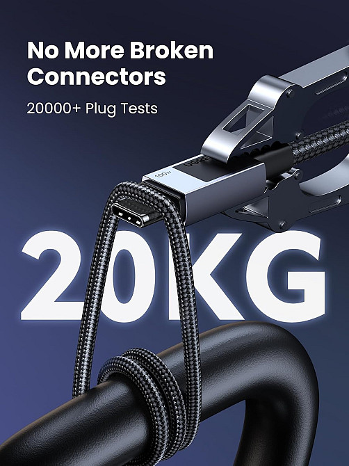 Кабель USB 2.0 Type-C M-M, 3 м, 100W （480Mbps）Сірий, L512 UGREEN Вінниця - фото 6