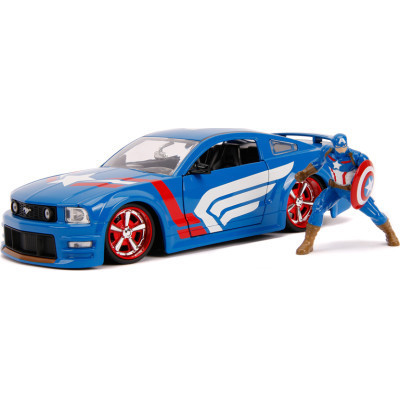 Машина Jada металлическая Марвел Мстители Ford Mustang GT (2006) + фигурка Капитана Америки 1:24 (253225007) Винница - изображение 8